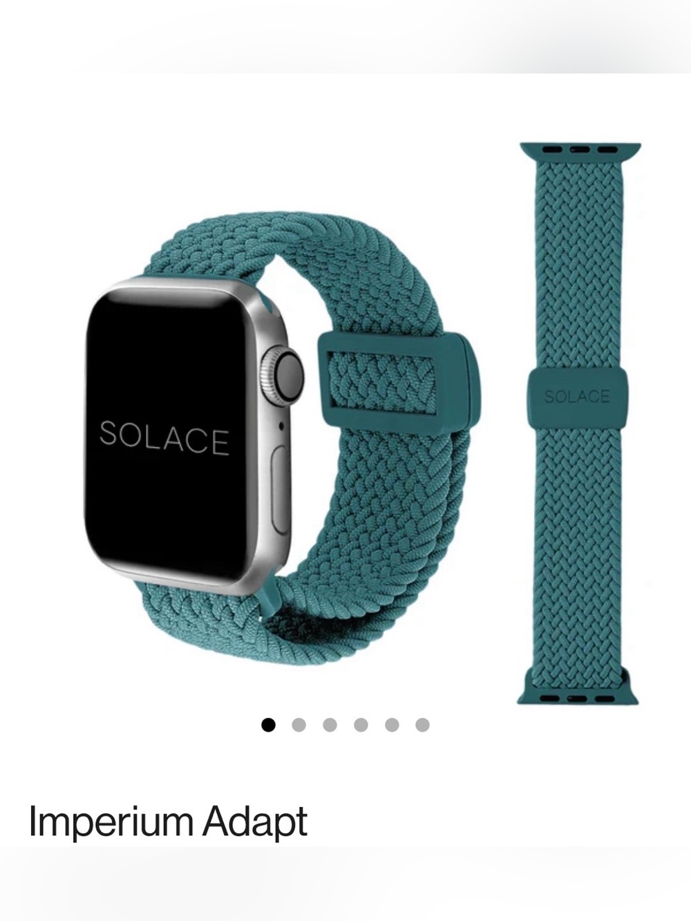 Solace Teal Braided Loop Watch Band for Women